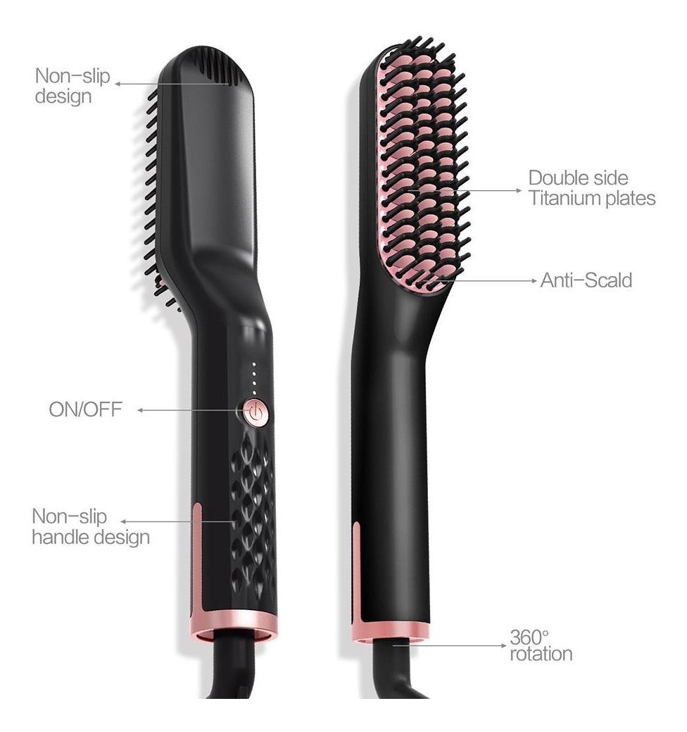 Pente De Cabelo Elétrico Escova De Alisamento De Barba Bivol - Imagem 8