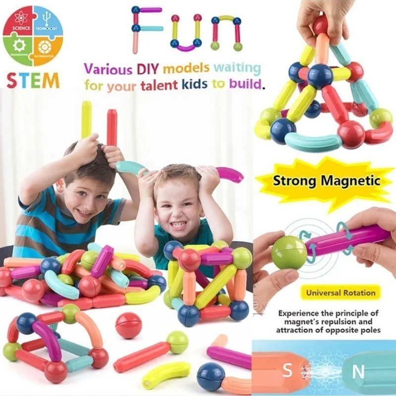 Brinquedo Educativo 2 Anos Brinquedo Bebe Educativo 100 Unid - Imagem 2