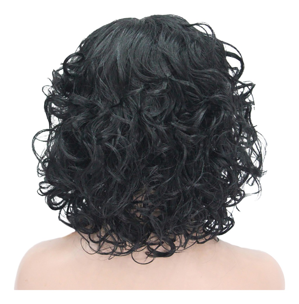 Peruca De Cabelo Sintético Curto Ondulado De 14 Polegadas - Imagem 4