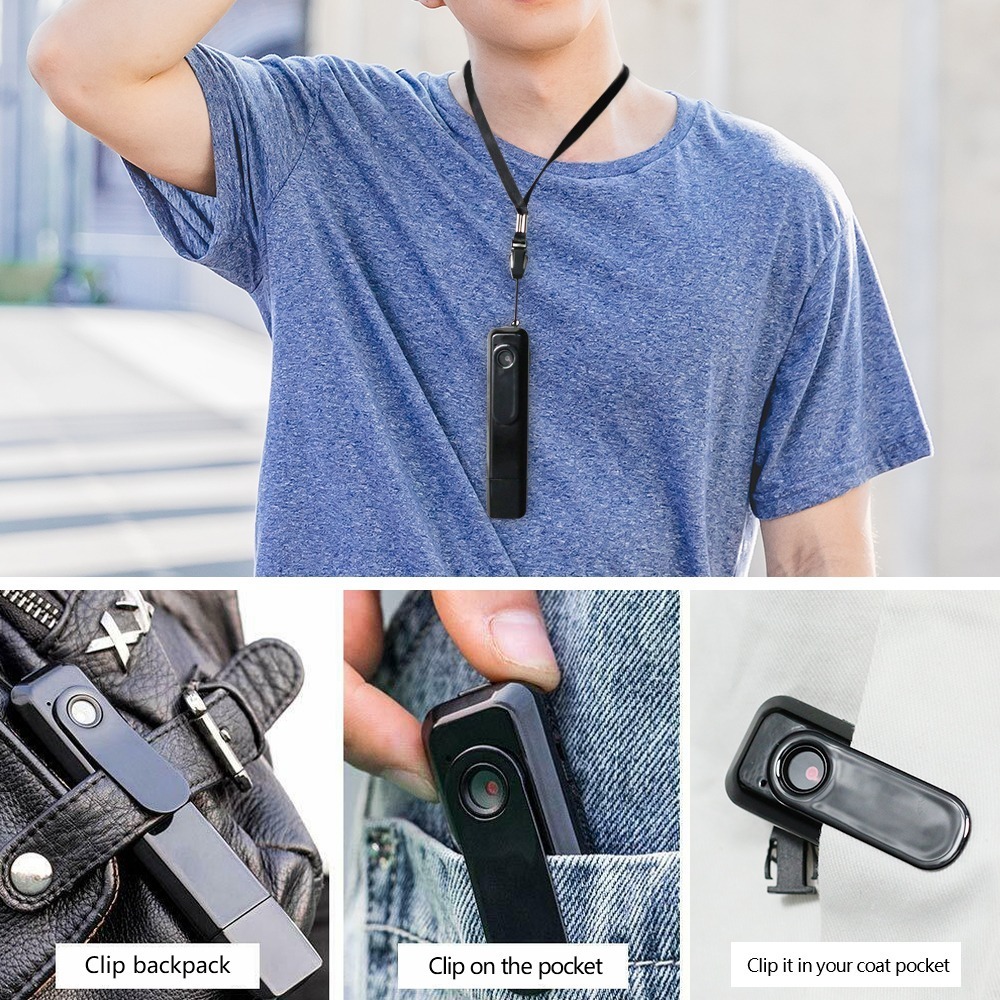 Gravação De Vídeo Portátil Mini 1080p T008 Pocket Camera Hd - Imagem 10