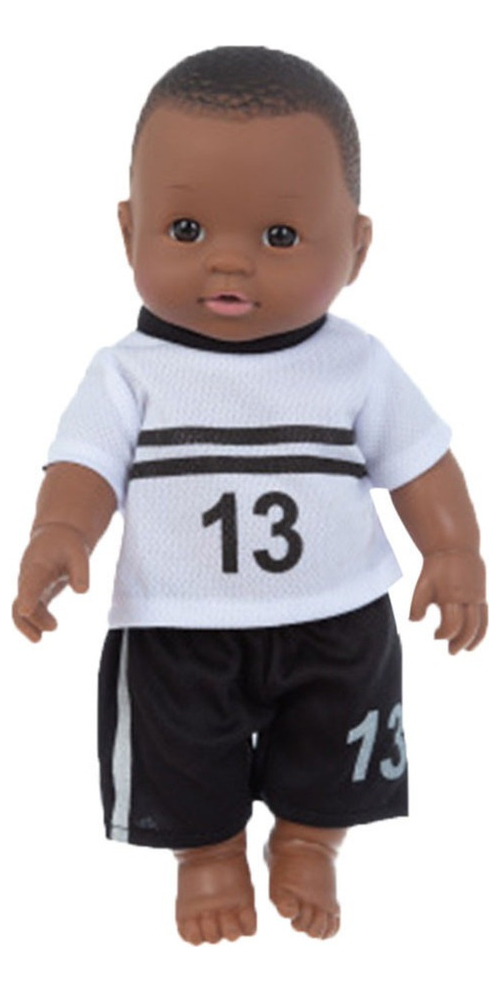E Preto Africano Preto Bebê Fofo Preto Careca 30cm Vinil B 5