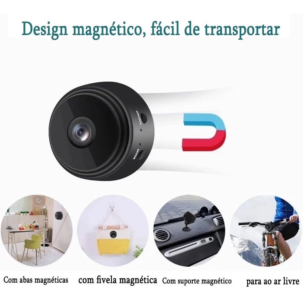 Mini Câmeras De Segurança Wifi 1080p Hd Sem Fio Escondidas - Imagem 4