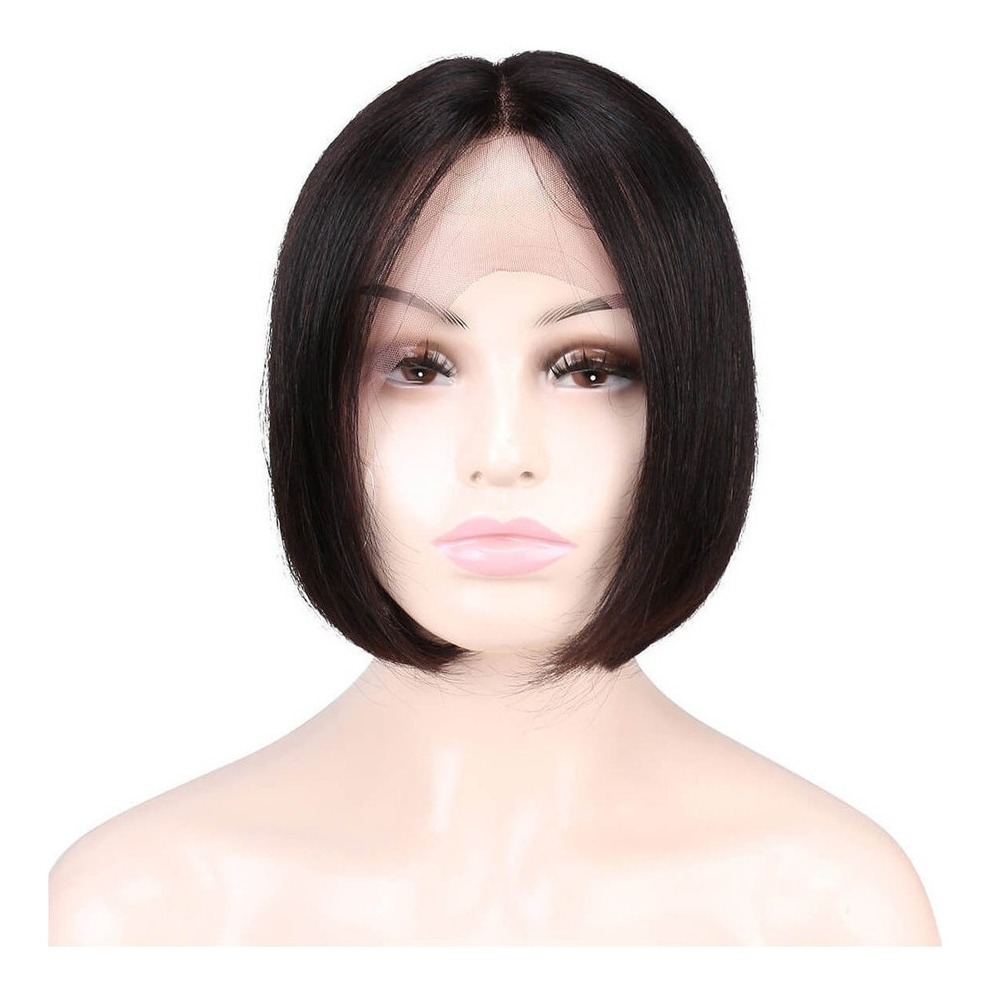 Peruca Artificial Cabelo Humano Curto Bob Suave 25-28cm - Imagem 3