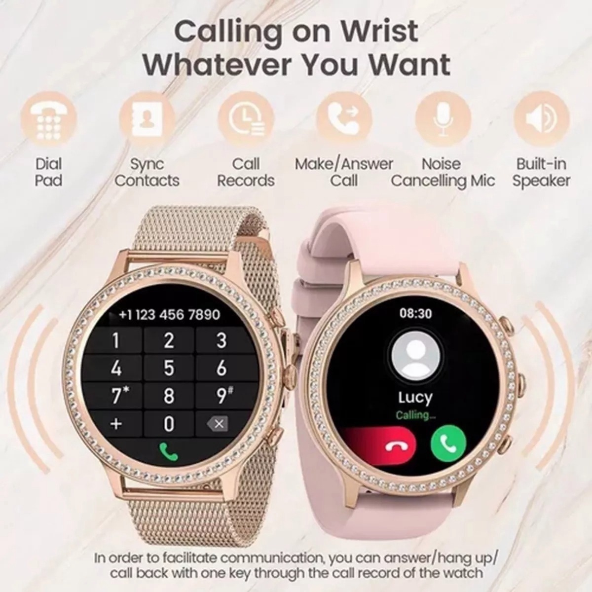 Para Xiaomi Huawei Smartwatch Ladies Sports Blu - Imagem 3