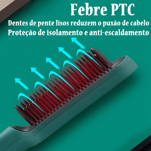 Básica Elegante Prancha Alisadora Escova Anion Cabelo Elegan - Imagem 7