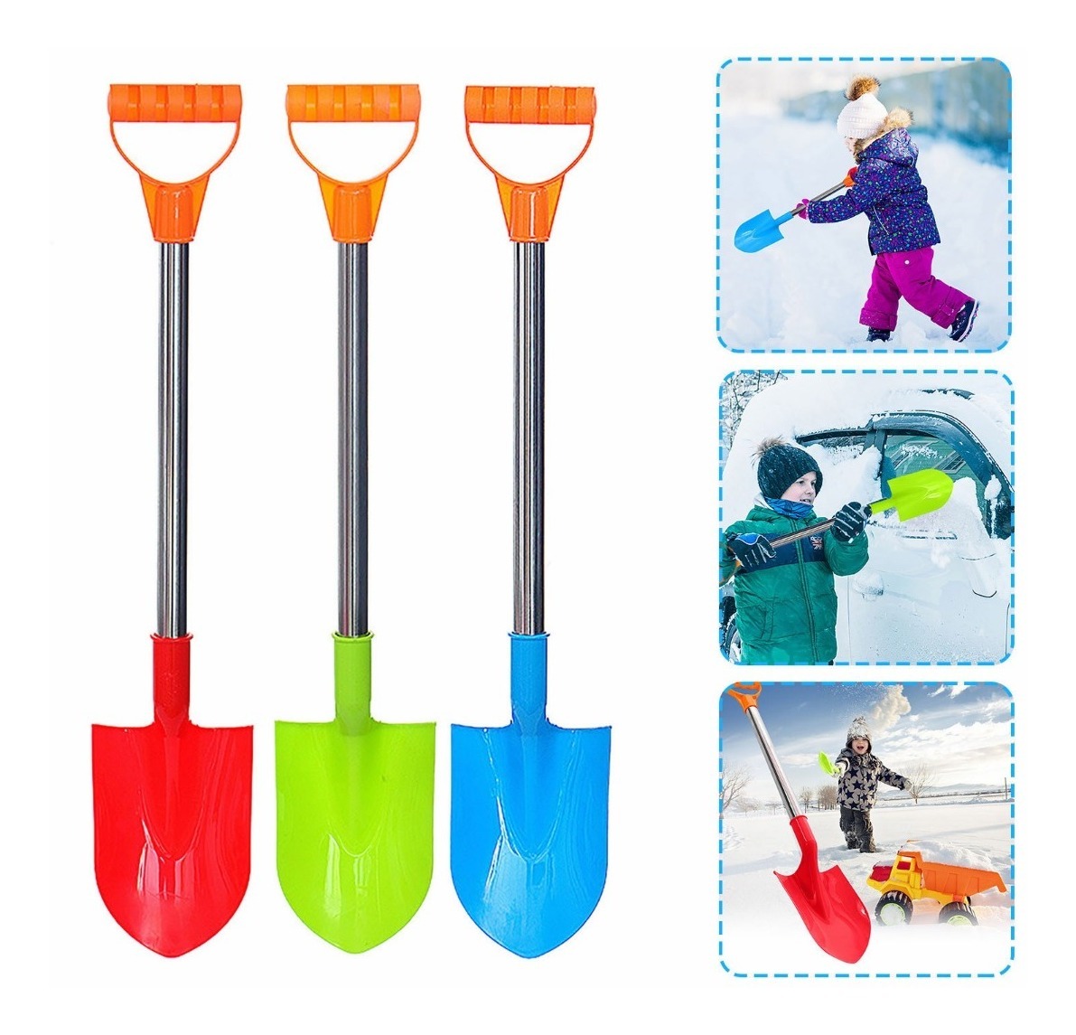 P 4pcs Pá De Neve Infantil Pá De Praia Infantil W 4582 - Imagem 6