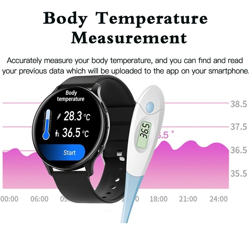 Smartwatch Bluetooth Call Monitoramento De Temperatura Corpo - Imagem 33