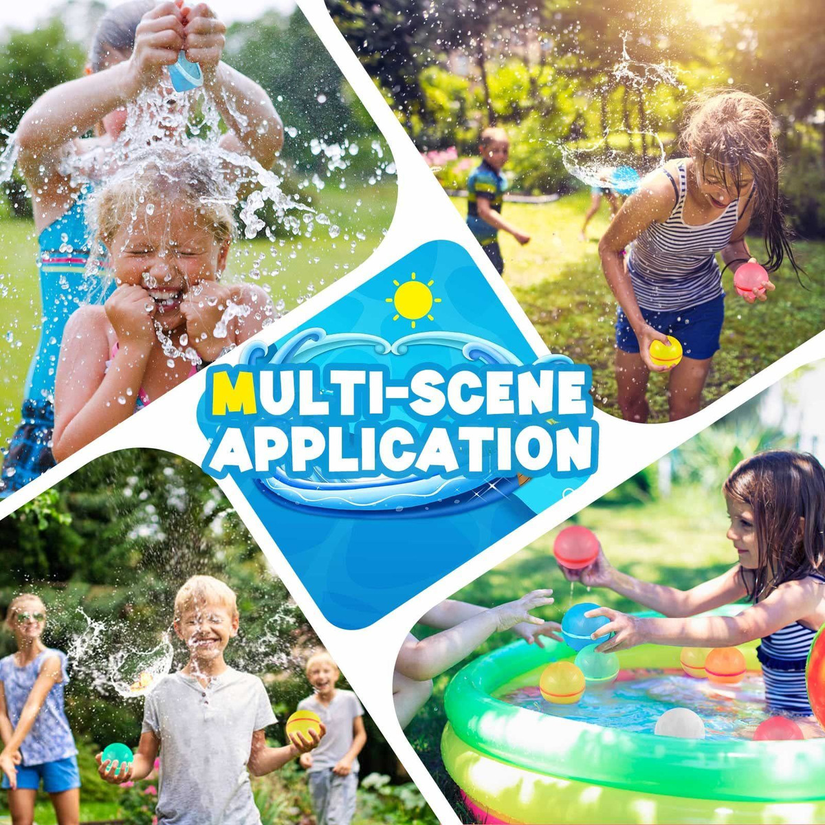 Water Fight Game Balões De Água Reutilizáveis 12 Peças - Imagem 4
