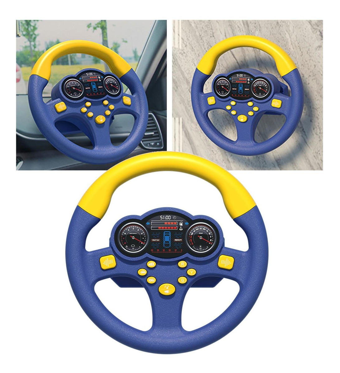 Brinquedo Infantil De Simulação De Volante De Carro Com - Imagem 4