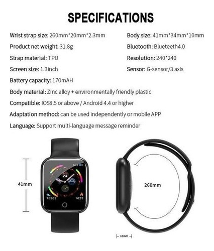 I5 Relógio Inteligente À Prova D'água Bluetooth Smartwat - Imagem 10