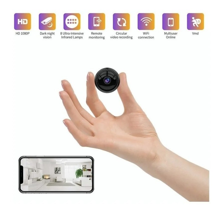 W12 Mini Wifi Câmera 1080p Pequeno Sem Fio Ip Câmera - Imagem 8