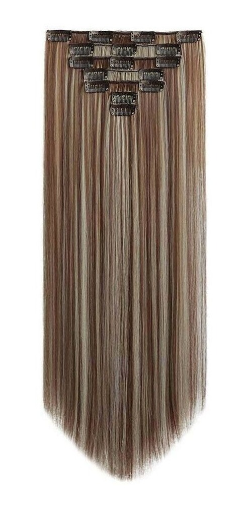 7 Conjuntos De Perucas Femininas De Cabelo Comprido - Imagem 9