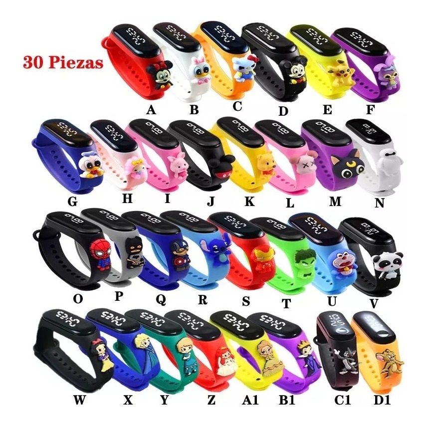 Pacote Com 30 Relógios Infantis, Pulseira Led, Presente De D - Imagem 2