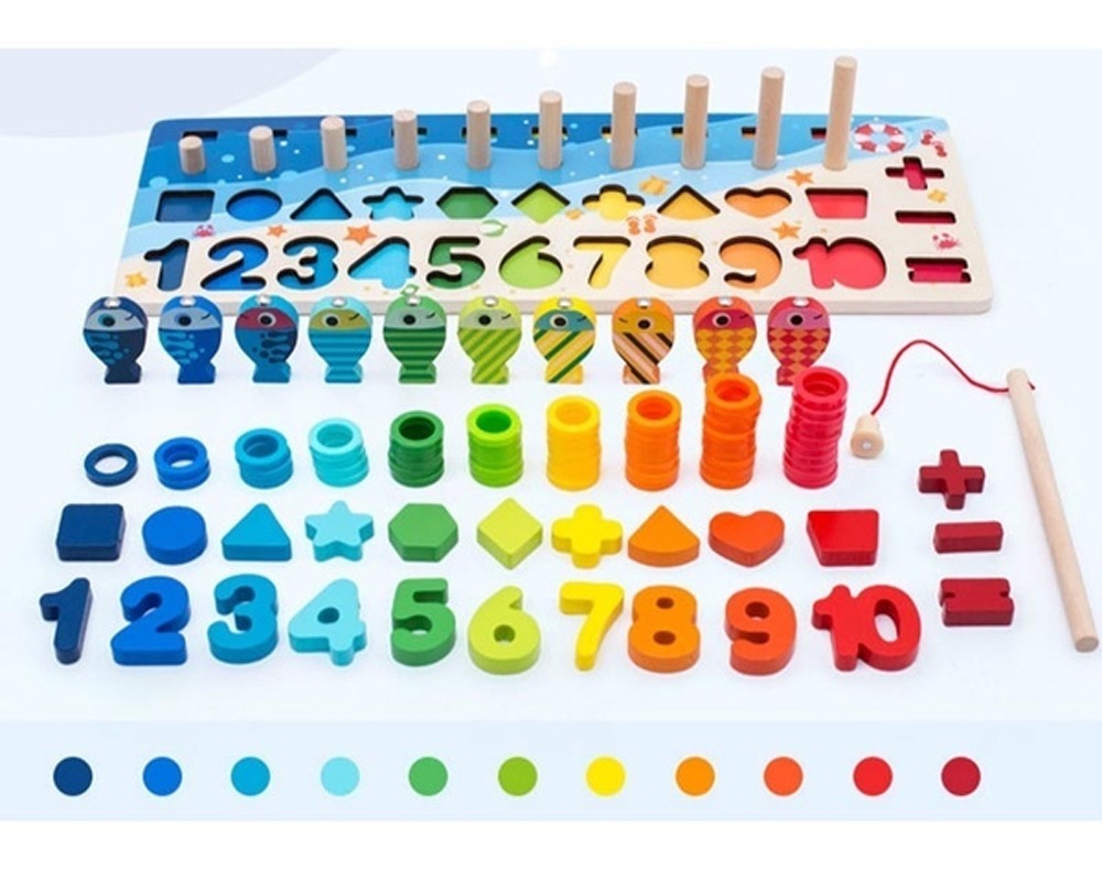 Montessori Brinquedos De Madeira Educativos Para Crianças Bo - Imagem 5
