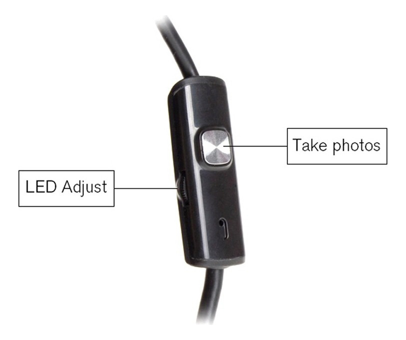 10m 7mm Android Endoscópio Câmera Flexível Ip67 6leds - Imagem 2