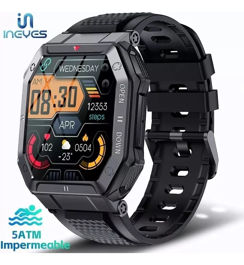Reloj Inteligente 1.85 Ips 5atm Militar Impermeable P/hombre