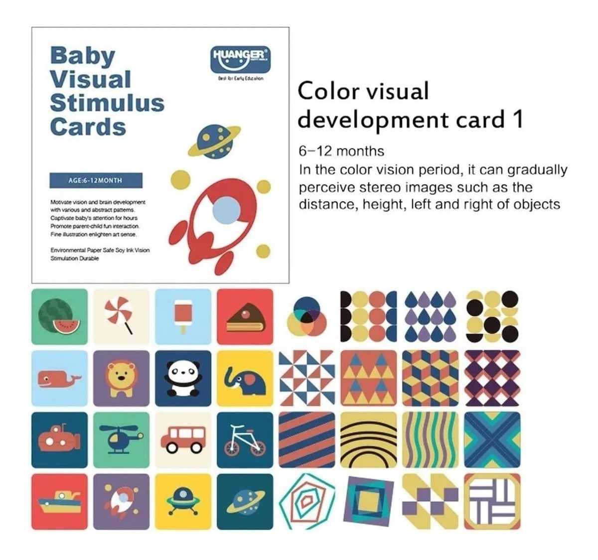 Cartas Brinquedo Montessori Alto Contraste P/ Bebê Estímulo - Imagem 7