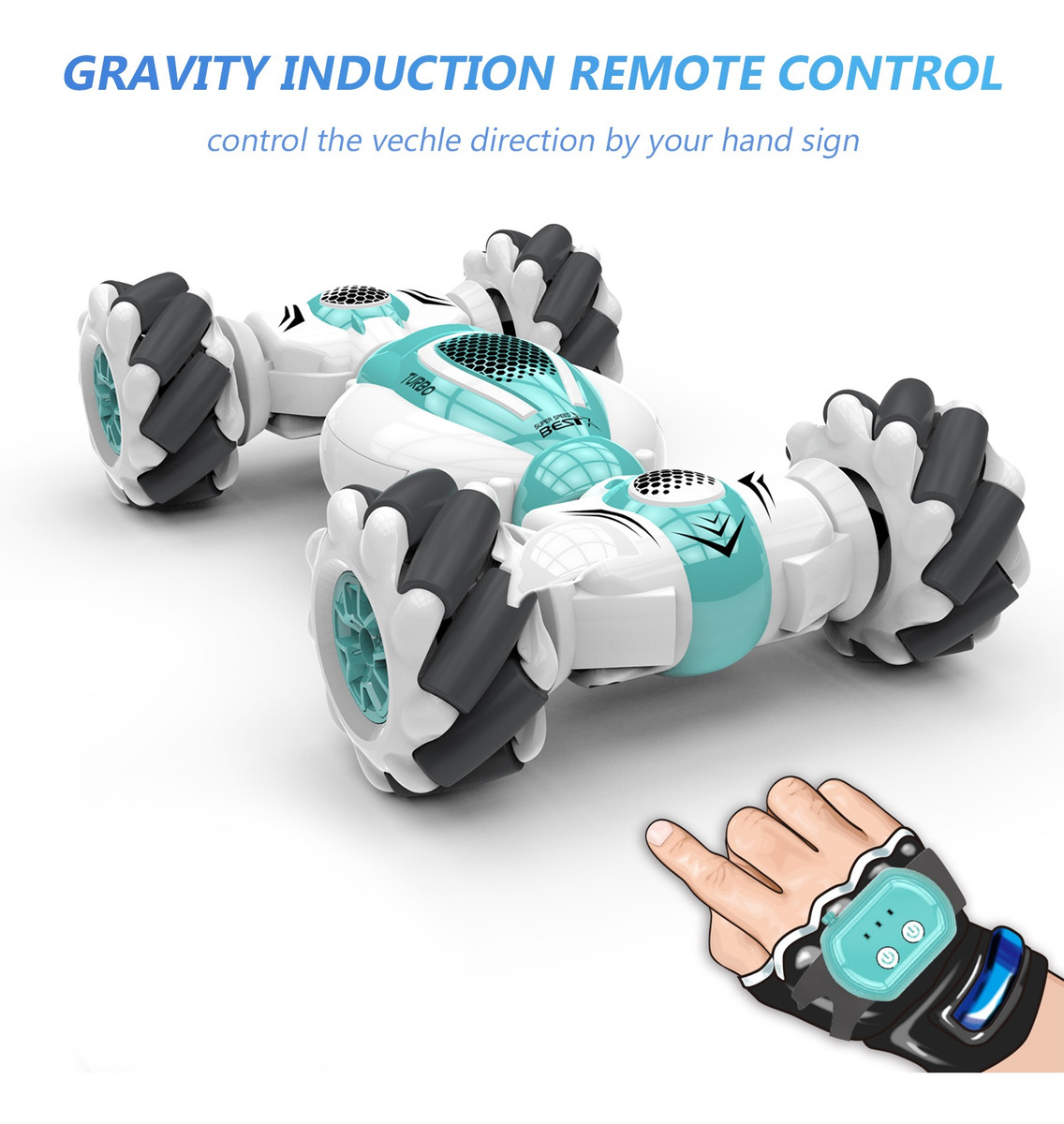 Controle Car Toy 2.4g Gesto Indução Deformação Remoto - Imagem 2