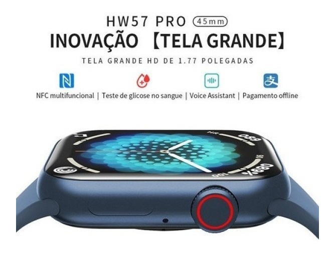 Hw57 Pro Smart Watch Carregamento Sem Fio Para Android/ios - Imagem 8