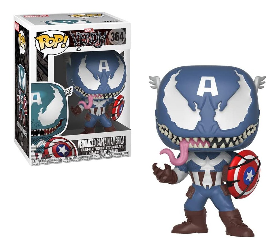 Funko Pop Marvel Venom Venom Capitão América - Imagem 3