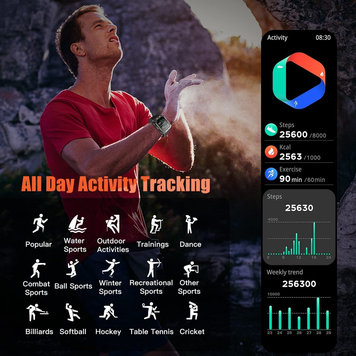 Smart Watch Sport Watch Answer/make Call Fitness Tracker - Imagem 3