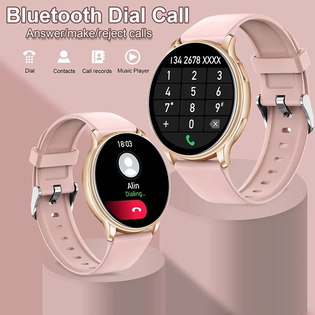Smart Watch Atender/fazer Chamadas Para Mulheres Homens Rast - Imagem 8