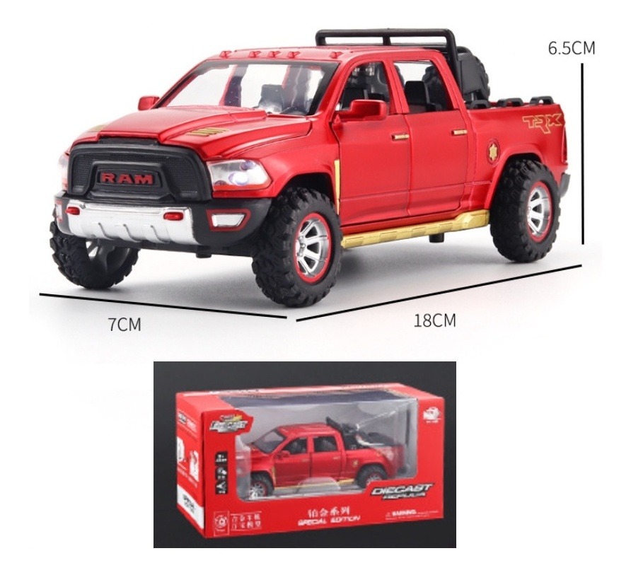 Modelos De Carros De Liga Leve 1:32 Para Dodge Ram Trx - Imagem 7