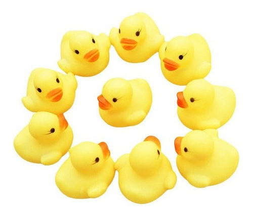 110pcs Mini Patos De Banho De Borracha Amarela Bonito. - Imagem 5