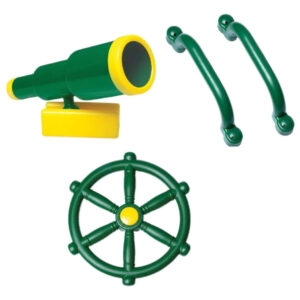 Roda De Navio Pirata Portátil + Telescópio + Guiador De