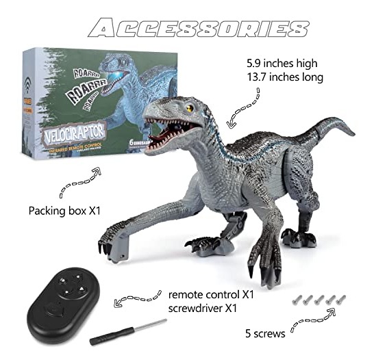 Brinquedo Pecmpo Dinosaur Rc Kidsvelociraptor - Imagem 3