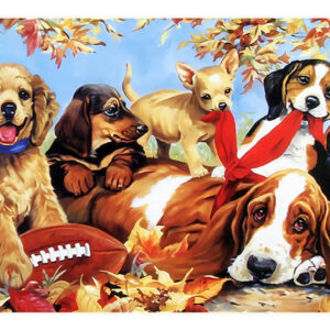 Puzzle 1000 Unidades De Brinquedo De Ano Novo, Lindo Cachorr