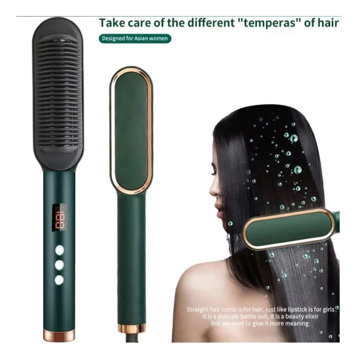 Basiqe Sleek Gold Escova Anion Cabelo Escova Basiqe Elegante - Imagem 11