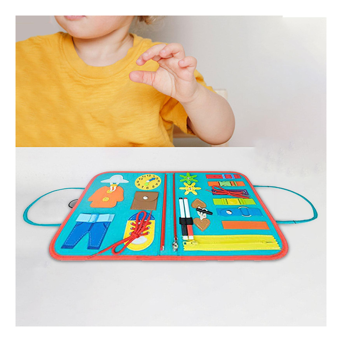 Montessori Toddler Busy Board Aprendizagem Educacional - Imagem 6