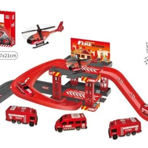 Kit 19 Pista De Carrinhos De Brinquedo Infantil Vermelho