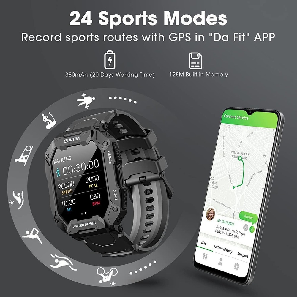 Smartwatch Esportivo Ao Ar Livre Para Homens - Imagem 13