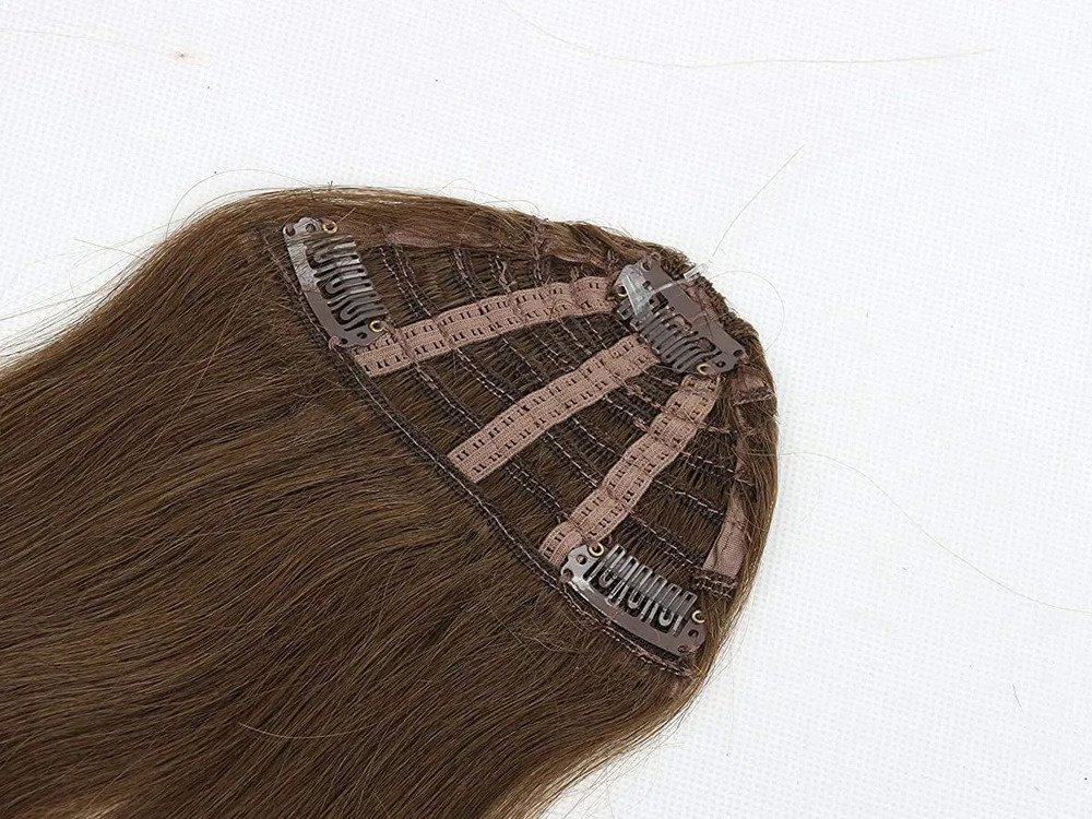Aplique Tic Tac Franja 100% Cabelo Humano Virgem Liso 2unds - Imagem 25
