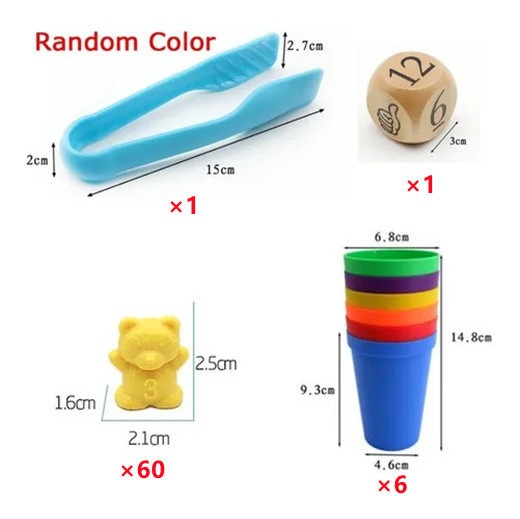 Jogo De Correspondência Montessori Com Copos Empilhados - Imagem 4