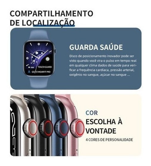 Hw57 Pro Smart Watch Carregamento Sem Fio Para Android/ios - Imagem 9