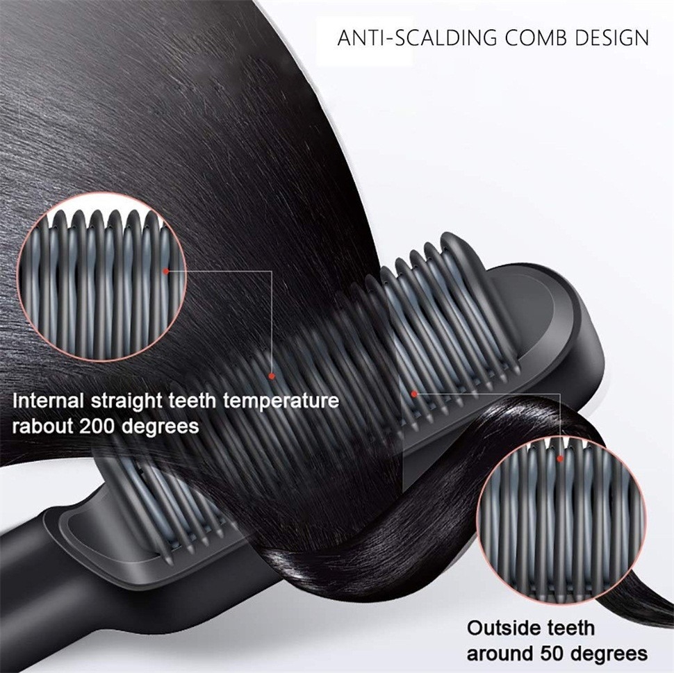 Escova De Cabelo Estilo Pente De Cauda Reta Cabelo Molhado E - Imagem 4