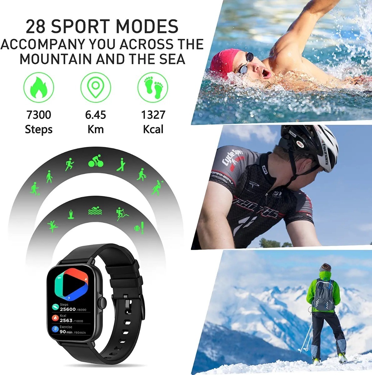 Smartwatch Para Mulheres E Homens (atender/fazer Ch - Imagem 12