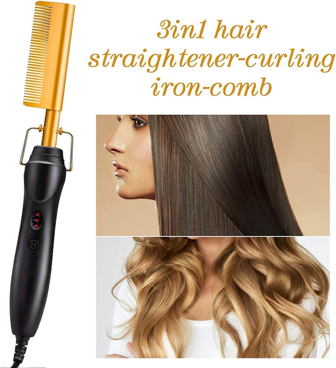 Alisador De Cabelo Elétrico Hot Comb 2 Em 1 - Imagem 2