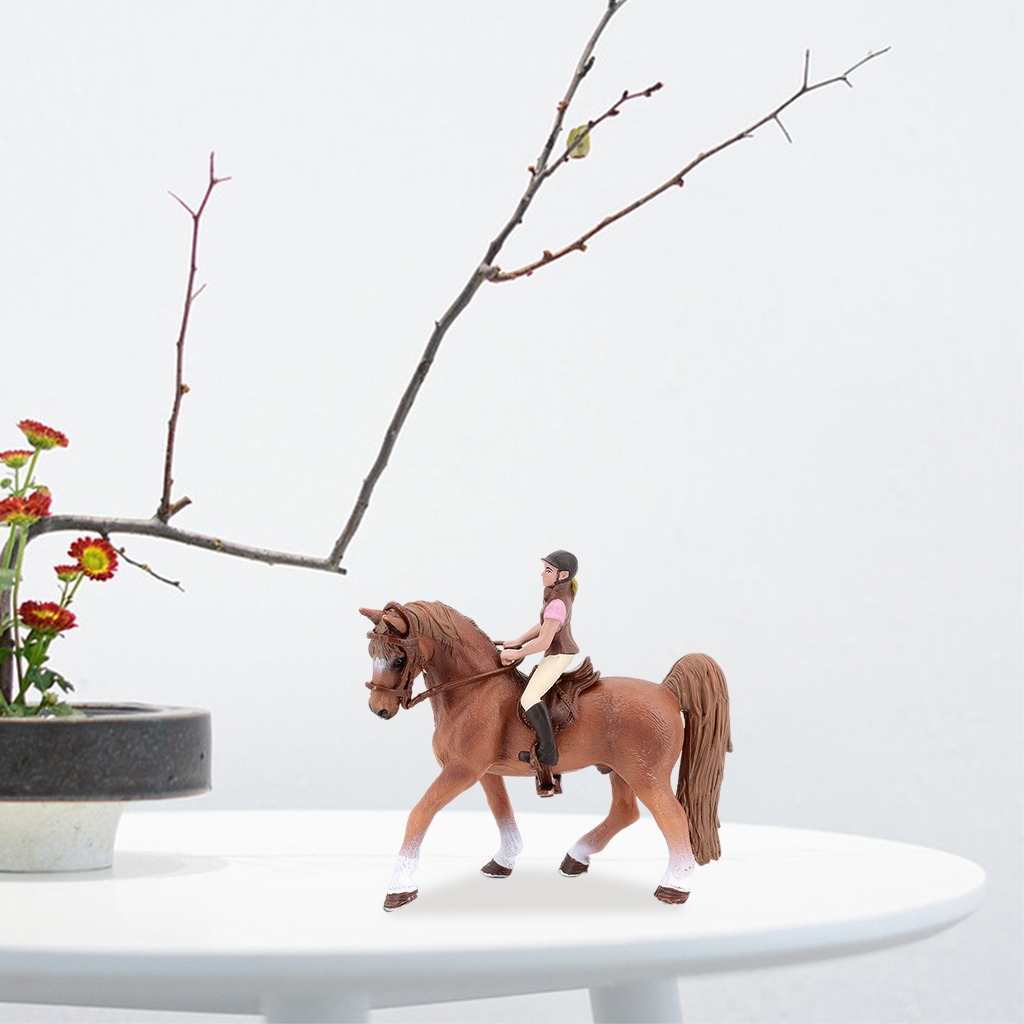 Figura De Animal De Plástico Sólido, Cavalo De Brinquedo - Imagem 4