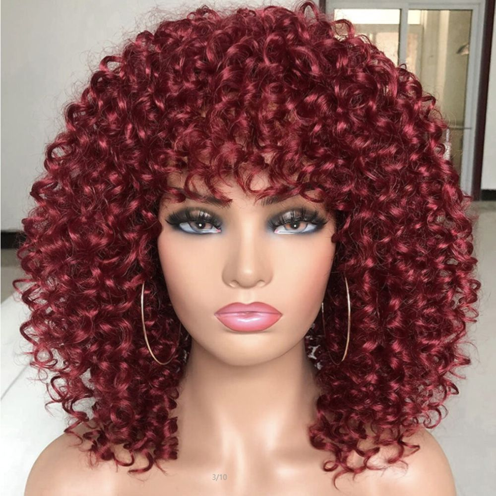 Perucas Sintéticas Afro Kinky Curly Short Wigdiy De Alta Qua - Imagem 22