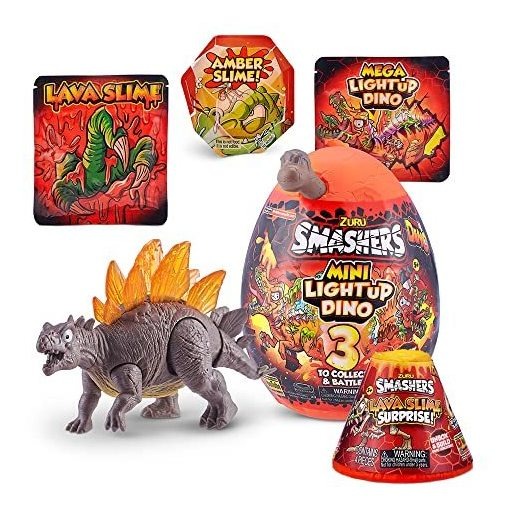 Pacote Combo Smashers Mini Lightup Dino Stegosaurus