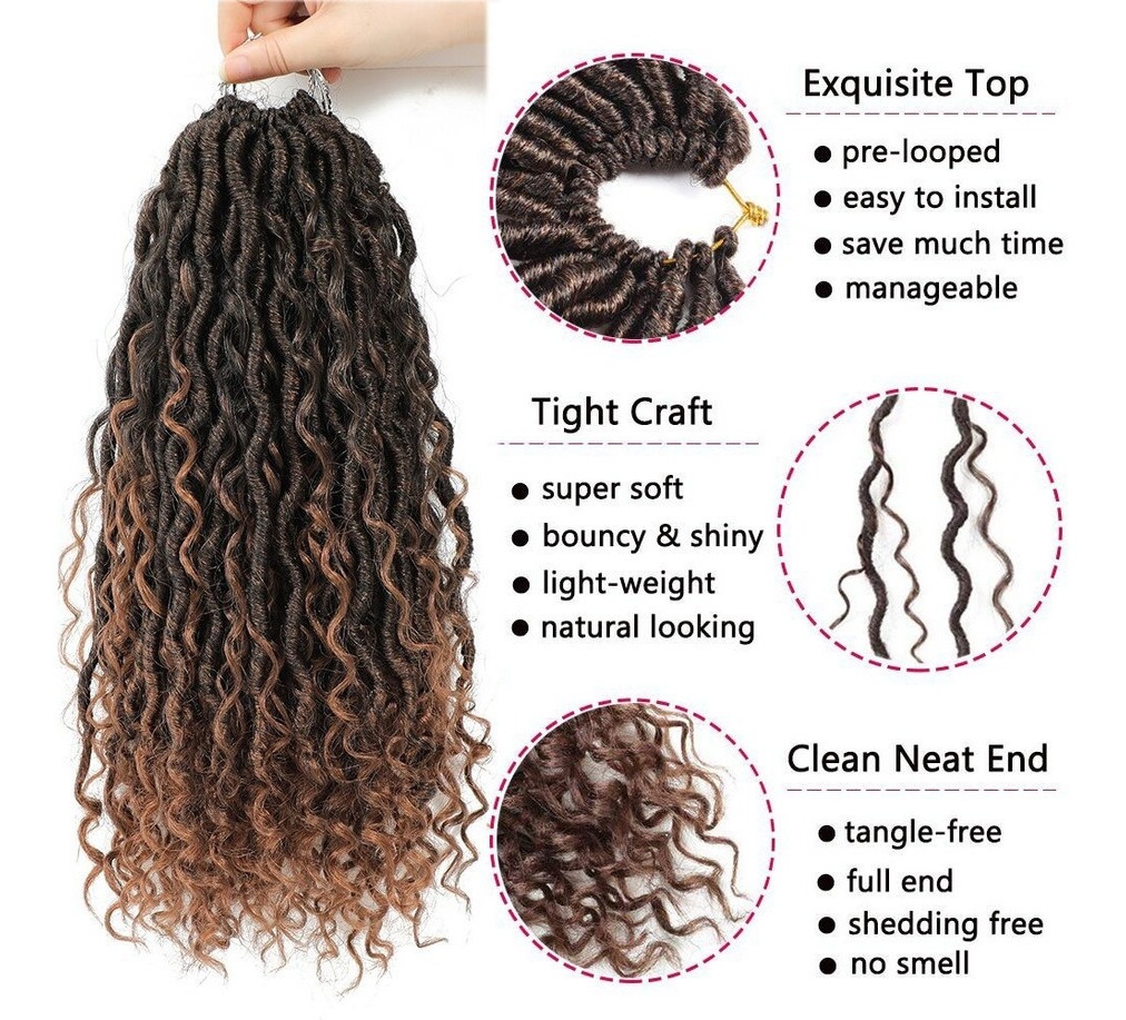 Crochet Cabelo Peruca Tranças Sintéticos Extensão Da Trança - Imagem 4