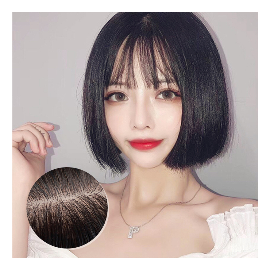Extensões De Cabelo Peruca Curta Reta Feminina Fashion Bob - Imagem 7