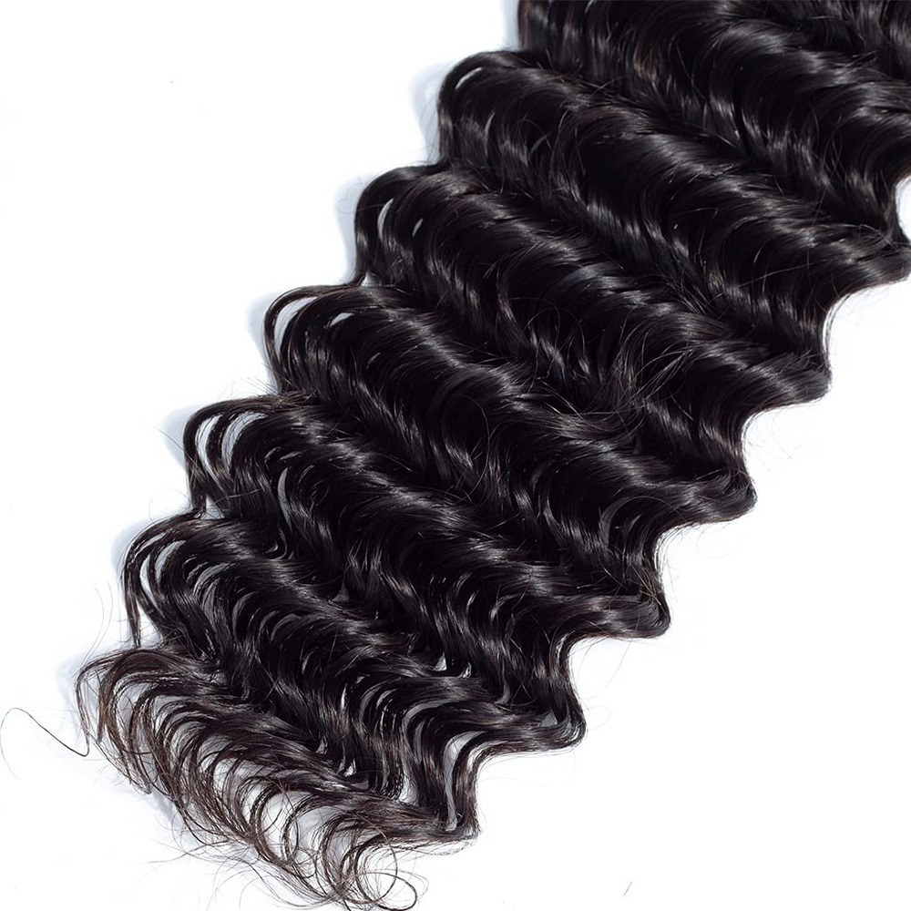 Pacote Virgem Peruca Do Cabelo Humano Cachos De 65cm Preto - Imagem 6