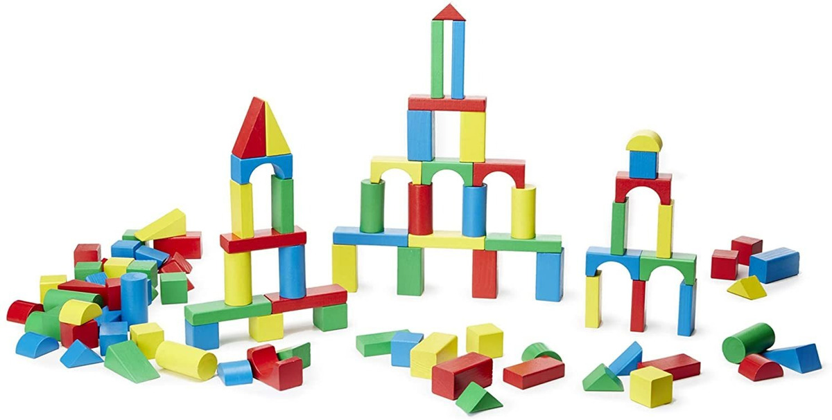 Conjunto De Blocos De Madeira Melissa E Doug De 100 Peças - Imagem 9