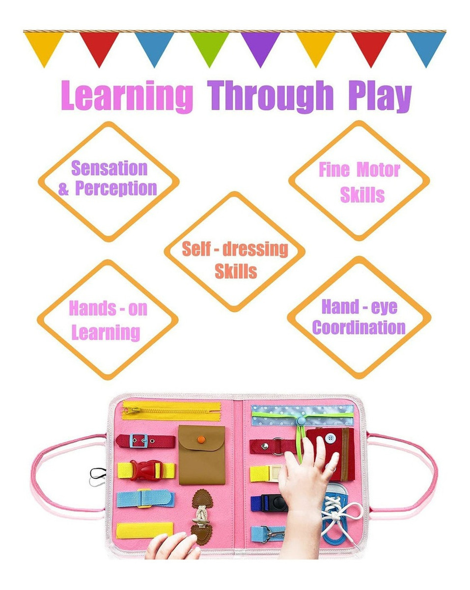 Busy Board Montessori Toy Para Crianças Sensoriais Educacion - Imagem 4