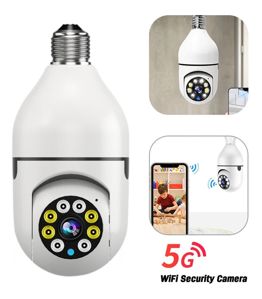Câmera E27 Bulb Ip Wifi Câmera De Vigilância Por Vídeo Inter